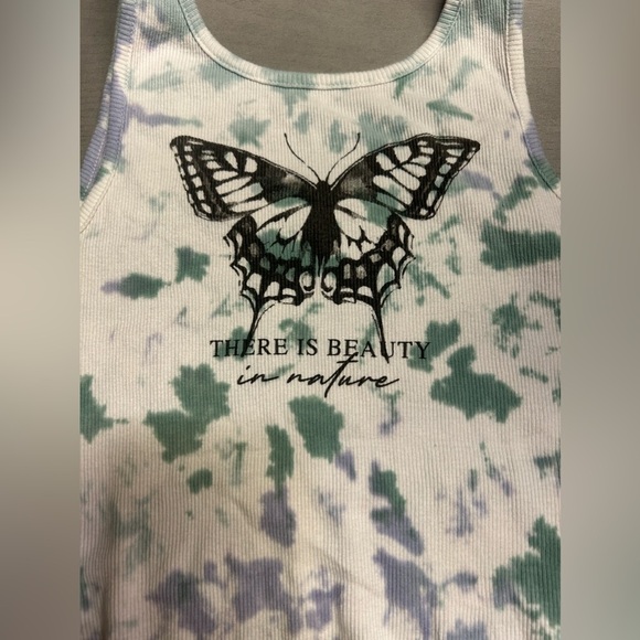 Urban‎ Nation Tie Dyed Cropped Tank Top Size S - Picture 2 of 5